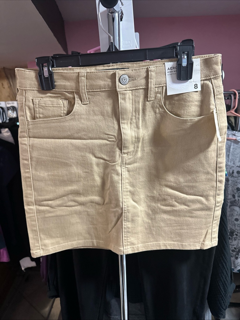 Aeropostale Tan Denim Mini Skirt